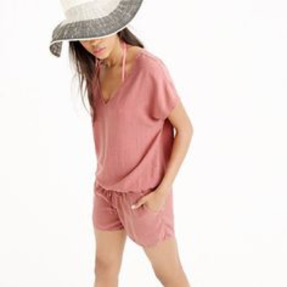J Crew Drapey V-Neck Romper Sz XS
